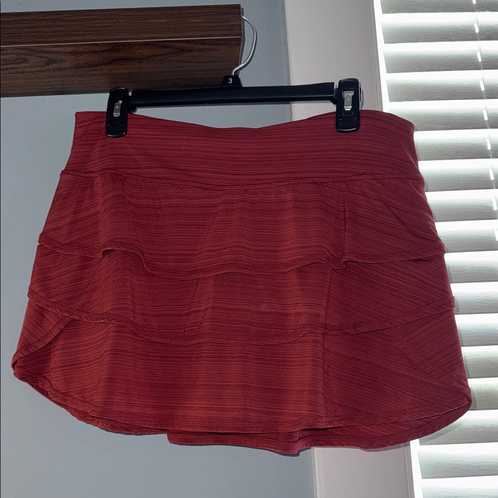Athletic Red Ruffle Skort